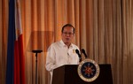 President Benigno S. Aquino III addresses the 2012 The Outstanding Young Men (TOYM) Awarding Ceremony at the Rizal Hall, Malacañan Palace on Wednesday (January 09, 2013). For more than half-a-century, the TOYM has become an institution, having honored countless young leaders who have accomplished considerable, tangible results in the pursuit of excellence. (Photo by: Jay Morales / Malacañang Photo Bureau).