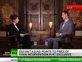 RT host on Assad exclusive interview background