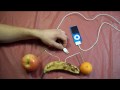 How to Charge an iPod with fruits.