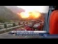 Tanker explosion in China from multiple angles