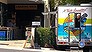 A mobile burger van works the streets of Brisbane