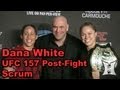 UFC 157 Dana White Post-Fight Scrum: Rousey's Win, Aldo Refusing Pettis, Diaz Brothers' No-Shows