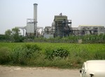 Factory making air pollution at Uttar Pradesh-India.