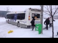 GRT Bus stuck in snow - Waterloo, ON - Feb 8, 2013