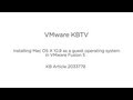 Installing Mac OS X 10.8 (Mountain Lion) as a guest operating system in VMware Fusion 5