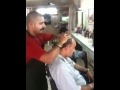 Steve having a head massage