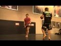 Urijah Faber Hitting Pads with Master Thong