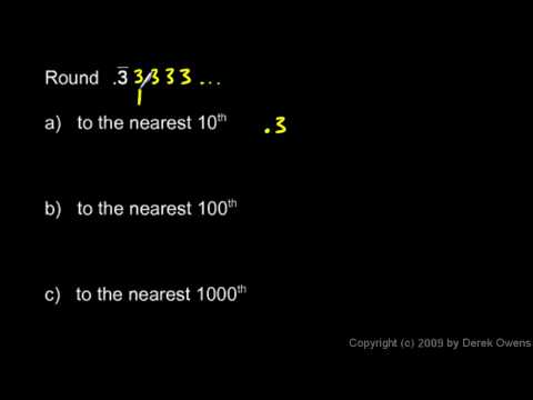 Algebra 1  11.2f  - Rounding Repeating Decimals