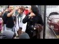 MUJER PARTIDARIA DE PINOCHET ES GOLPEADA POR MANIFESTANTES