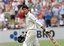 New Zealand's batsman Stephen Fleming walks out for 66 in his last test for his team against England on the fourth day of the third international cricket test, at McLean Park, Napier, New Zealand, Tuesday, March 25, 2008 