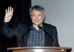 Director Ang Lee presenting the press preview trailer of his new film "Life of Pi"./Mumbai/October 29, 2012