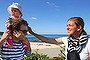 David Olifsson with partner Ida Bodin and their 7 month old daughter, Elsa enjoying ANZAC day at Bronte.