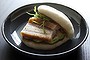 Steam pork bun from the restaurant Momofuku Seiobo at The Star, Pyrmont.