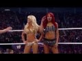 Kelly Kelly & Alicia Fox vs The Bella Twins WWE Superstars 02/02/12