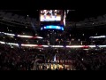 Joey sings the national anthem at the Bulls game April 5 2013.