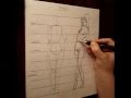 Geometric sketch- structuring the figure and its movements:Fashion Design Drawing Lesson # 6