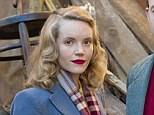 Murder On The Home Front is a new ITV1 crime drama set during the London Blitz of 1940. Pictured is Tamzin Merchant as Molly Cooper and Patrick Kennedy as Dr Lennox Collins