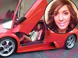 Cashed up and cashing in: Farrah Abraham smiles as she rides out her turbulent times in a brand new $400 thousand Lamborghini