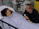 Chrissie was hit by a motorbike while crossing the road, and Tim rushed to be by her bedside 