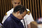 Ariel Castro appears in Cleveland Municipal court Thursday, May 9, 2013, in Cleveland. Castro was charged with four counts of kidnapping and three counts of rape.