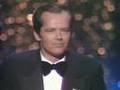 Jack Nicholson winning an Oscar® for 