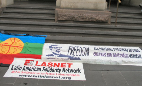 Banners on the GPO steps