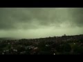 Newcastle June 2012 Summer Storm upon Tyne uk lightning rain and floods storms HD