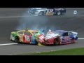 Kyle Busch and Joey Logano crash - NASCAR SPRINT CUP Kansas 2013