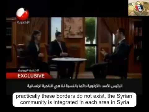 Syrian President Bashar al-Assad Interview with Ikhbariya