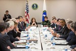 File - President Barack Obama attends a meeting with electric utility executives and trade association representatives at the Department of Energy in Washington, D.C., May 8, 2013.