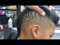 Mohawk and faded star hair design Haircut peanut clipper Whal video