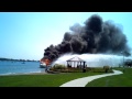 Yacht on fire on St Clair River August 2011 part 1