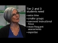 Response to Intervention (RTI): Tier 2 and Tier 3 students