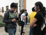 College students gathered in college campus - India