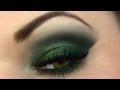 Herbstgrün Schminken Forest Green Smokey Eyes