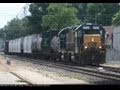 CSX #2501 with a sweet Leslie RS5T horn! Lots of horn action!! Effingham Illinois 6-4-12