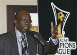 Confederation of North, Central American and Caribbean Association Football (CONCACAF) president Jack Warner speaks during a news conference Monday, Jan. 28, 2008, in Miami. Soccer's North and Central American and Caribbean governing body is launching its own Champions League to mirror Europe's. The 24-team competition will start in August and will replace the CONCACAF Champions Cup, which has determined the region's champion since 1962 and will end after 2008.