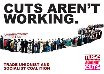 Cuts Aren't Working - leaflet produced by Sheffield TUSC