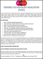 TUSC leaflet in Turkish