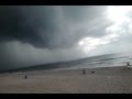 Carolina Beach Water Spout reaches shore- up close