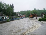 The flood in Nový Knín 2013-06-02 - Tyrš street