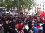 Crónica y fotos de la concentración De Madrid a París, solidaridad antifascista
