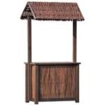 Gartenbar aus Weide 94x110x195/210 cm 