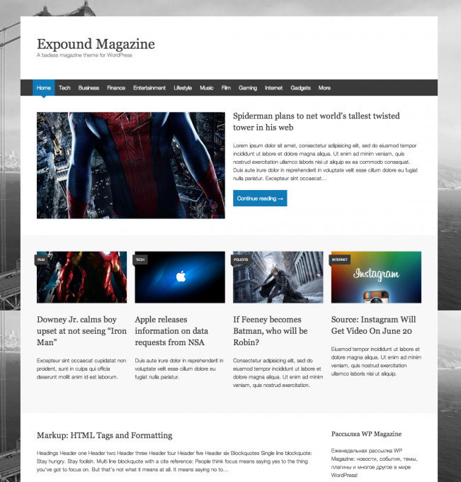 Expound Magazine Theme for WordPress