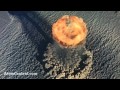 Aerial view of an atomic bomb explosion