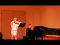 Aaron Copland's Violin Sonata, Live Performance