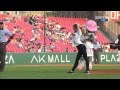 South Korean rhythmic gymnast Shin Soo-ji's first pitch