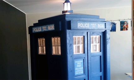 Tardis in a living room