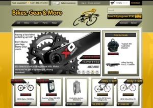 The Bikes, Gear & More Home Page.