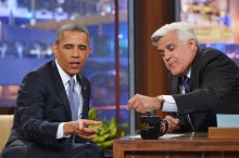 
Barack Obama (l.) mit Jay Leno in der „Tonight Show“
